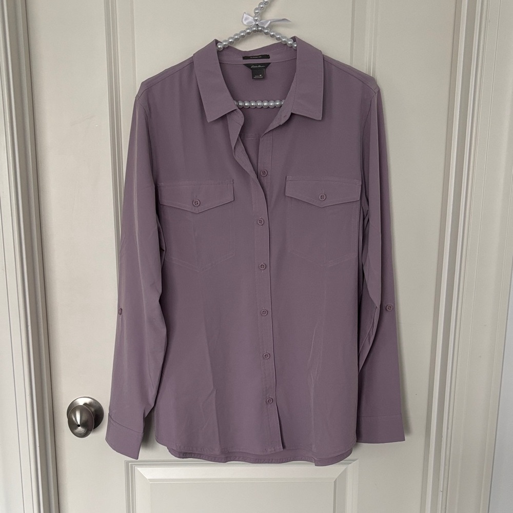 Eddie Bauer Lavender Classic Fit Shirt . Sz M